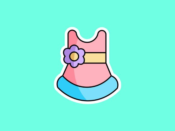 Charming Children Baby Dress Illustrations for Creative Projects