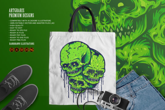 Family Zombie Skull Illustrations: Unleash Your Creative Vision