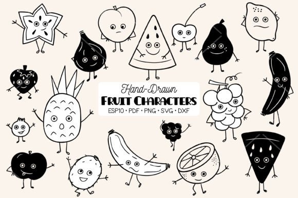 Fruit Characters | Food Illustrations: A Fresh Take on Playful Design Assets