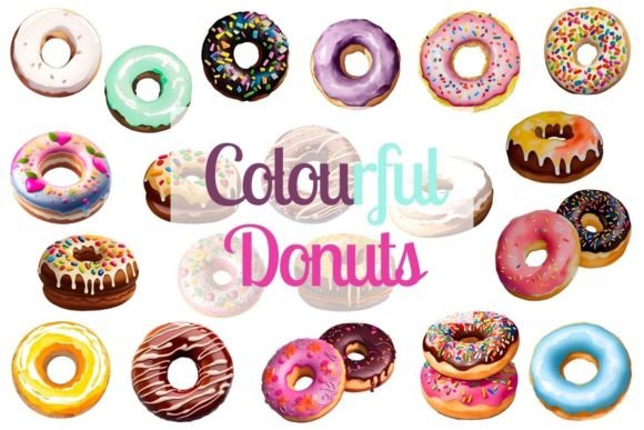 Infuse Joy into Your Designs with Colourful Donut Illustrations