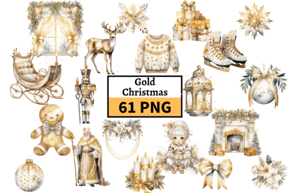 Mastering Holiday Elegance with Gold Christmas Clipart