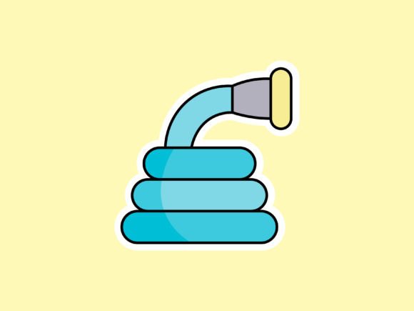 Spring Water Hose Illustrations: A Playful Design Asset