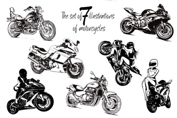 Unleashing Creative Energy with 7 Motorcycle Illustrations