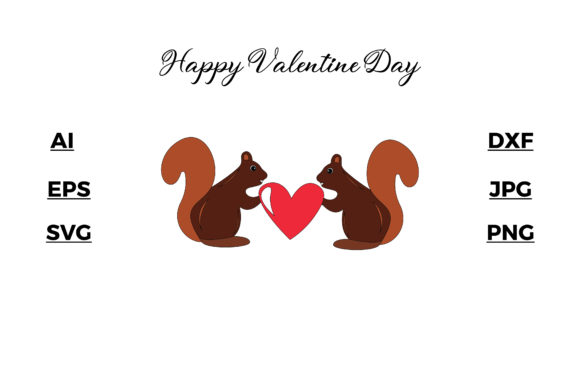 Valentine - Two Squirrels Illustrations: A Playful Asset